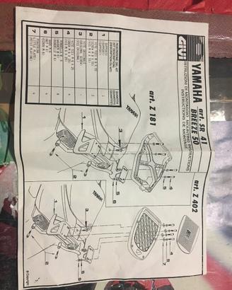 Staffe Givi Sr41 Yamaha Breeze 50