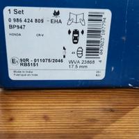 Bosch 0986424809 bp947. Pastiglie honda crv
