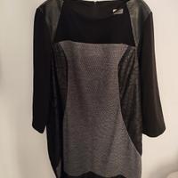 Vestito Sophia con inserti in pelle