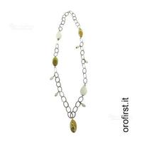 Collana in argento 925% con pietre colorate