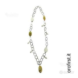 Collana in argento 925% con pietre colorate