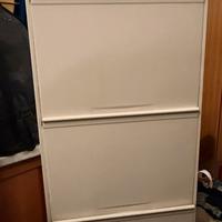 Scarpiera in metallo smaltato 170x50x15