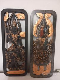 DUE QUADRI ETNICI BUDDHA