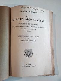 Vincenzo Cuoco "Rapporto al re G. Murat" 1925