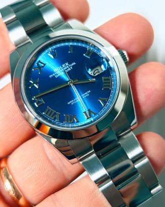 Rolex DJ 41mm 126300 azzurro top 12/2022 full set