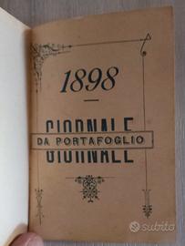 Giornale da Portafoglio 1898 con note (Oria,Lecce)