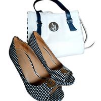 Scarpe e borsa Armani Jeans bianco/nere