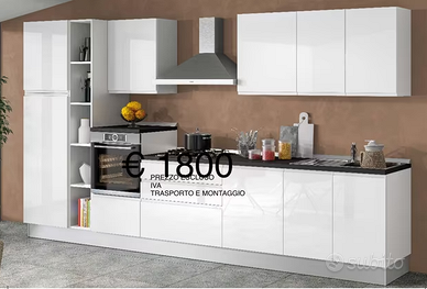 Cucina bianco lucido