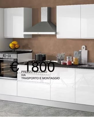 Cucina bianco lucido