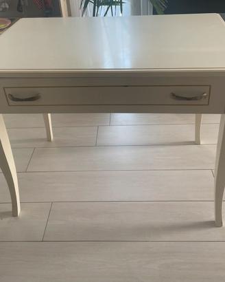 Scrittoio/consolle classica laccata col crema