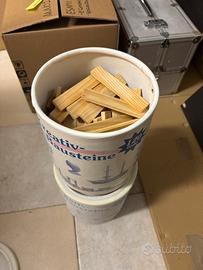 costruzioni legnetti bambini 2 scatole