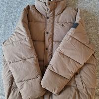 Calvin Klein CK Badge Oversized Puffer Mocha Brown