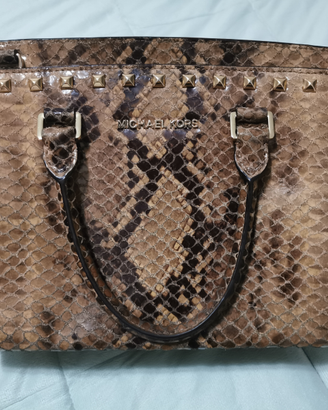 Borsa Selma Kors Pitonata borchie oro ORIGINALE