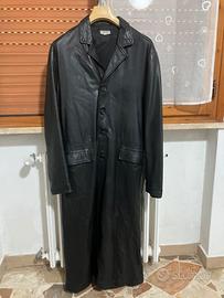 Giacca extra lunga in vera pelle