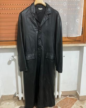Giacca extra lunga in vera pelle