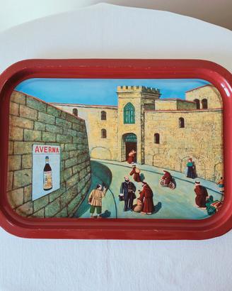Averna vassoio pubblicitario vintage anni '70
