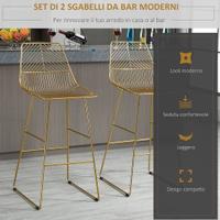 Set di 2 Sgabelli da Bar