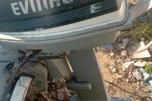 barca in vetroresina m4 con fuoribordo evirud 25ca