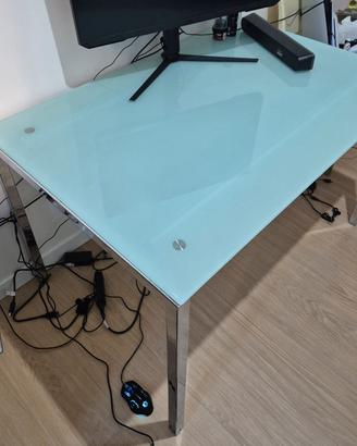 tavolo cristallo e 4 sedie  Bontempi 