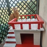 Cuccia in legno per gatti o cani di piccola taglia