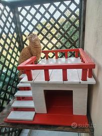 Cuccia in legno per gatti o cani di piccola taglia