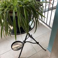 Porta oggetti  di ferro battuto .