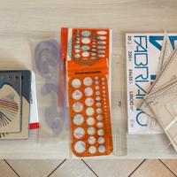 set strumenti scolatici geometria/disegno tecnico