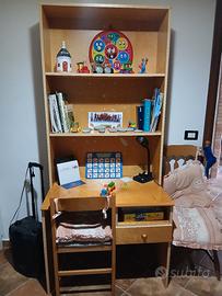 libreria ,scrivania,sedia