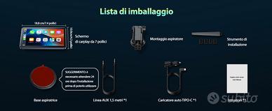LAMTTO carplay Wireless android auto, schermo per
