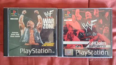 PS1 WWE due giochi WWF War Zone + Attitude