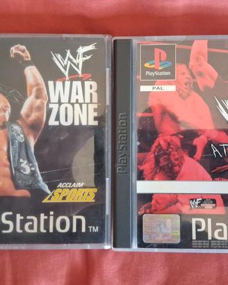 PS1 WWE due giochi WWF War Zone + Attitude