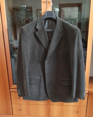 Abito giacca pantaloni uomo velluto coste TG. 62