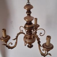 lampadari “Fiorentini”in legno e ferro battuto