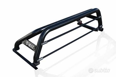 Isuzu D-Max Roll bar inox nero con protez. cabina