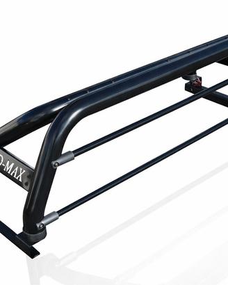 Isuzu D-Max Roll bar inox nero con protez. cabina