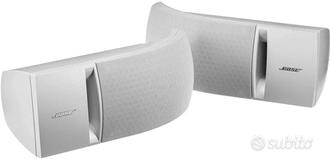 COPPIA DIFFUSORI BOSE 161 BIANCHI CON STAFFE  			