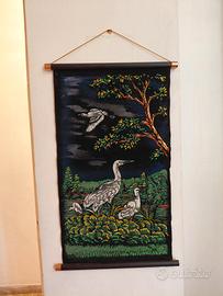Arazzo Vintage tecnica pittura su velluto