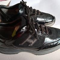 Hogan scarpe donna n°35 vernice pelle nero