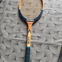 Racchetta tennis vintage legno MAXIMA anni 70