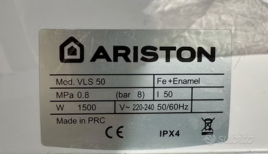 BOILER ELETTRICO Ariston Velis 50 lt