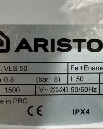 BOILER ELETTRICO Ariston Velis 50 lt