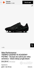 Nuove Scarpe da calcio Nike Tiempo 40% sconto.38,5