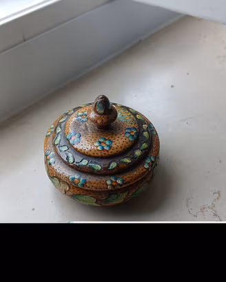 Scatolina legno Firenze souvenir dipinta a mano