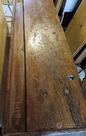 Antico banco da lavoro falegname restaurato