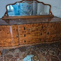 Soggiorno completo radica tavolo e sedie, poltrone