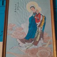 dipinto a mano su tela icona sacra rara 