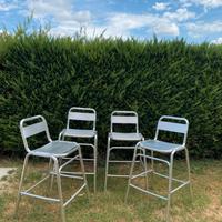 4 sgabelli alluminio