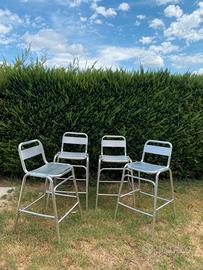 4 sgabelli alluminio