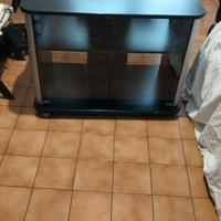 mobile porta TV con vetrina 2 ante nero