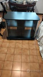 mobile porta TV con vetrina 2 ante nero